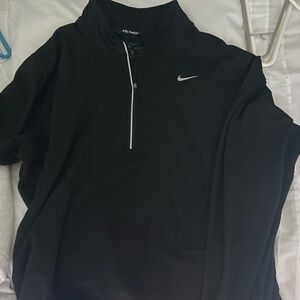Nike Black and White Quarter-Zip running reflective top
